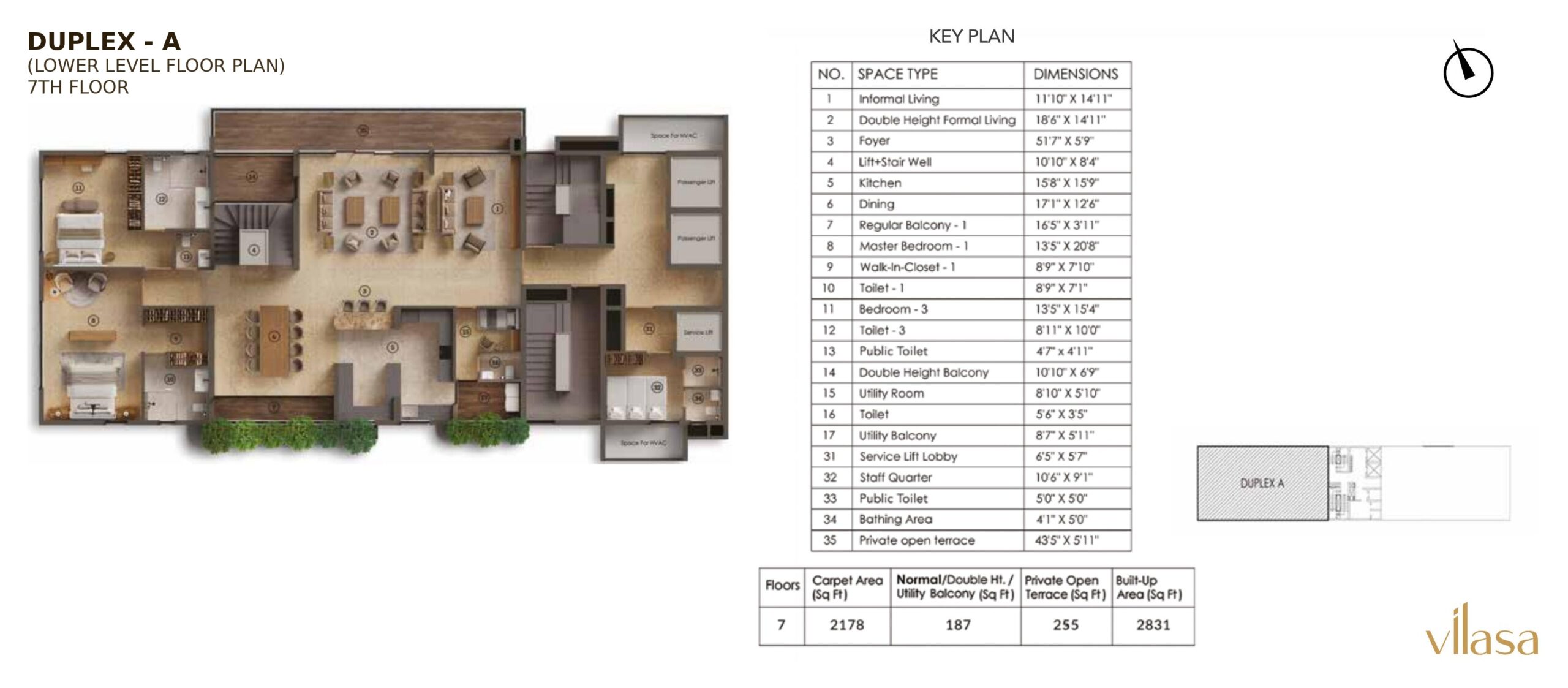 (LOWER LEVEL FLOOR PLAN) 7TH FLOOR