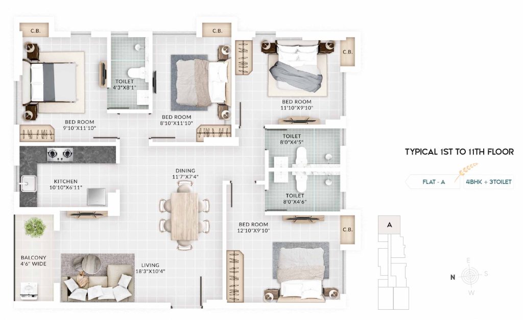 TYPICAL 1ST TO 11TH FLOOR_1 FLAT A