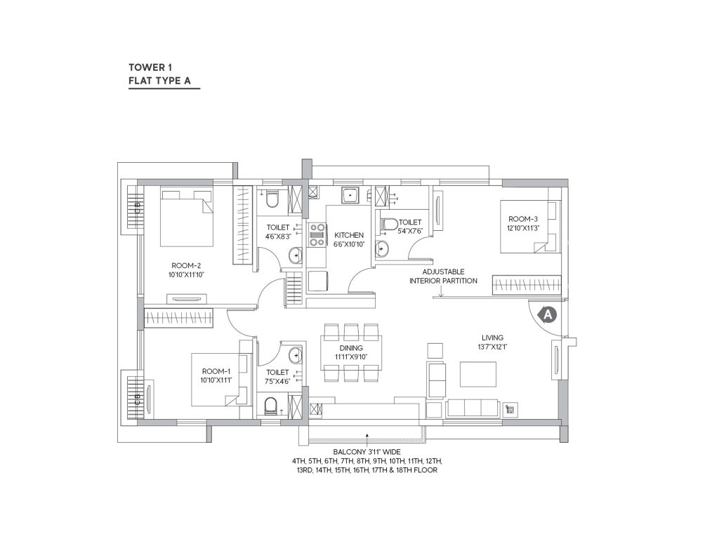 Tower1-Flat-Type-A