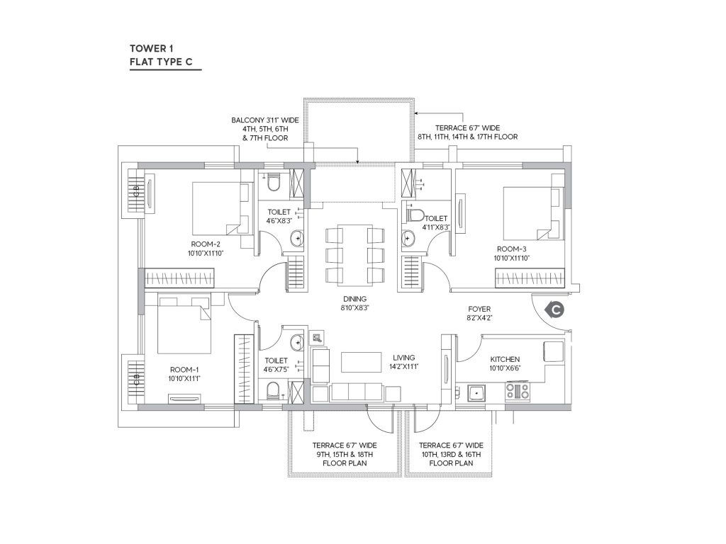 Tower1-Flat-Type-C