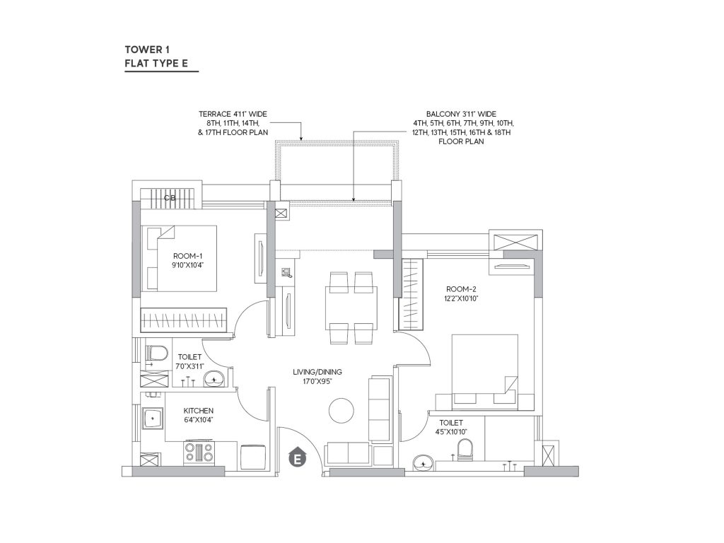 Tower1-Flat-Type-E