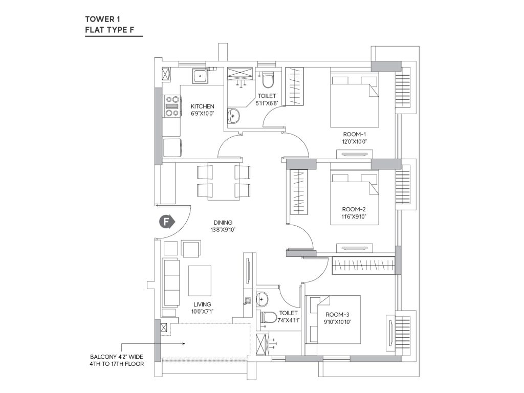 Tower1-Flat-Type-F
