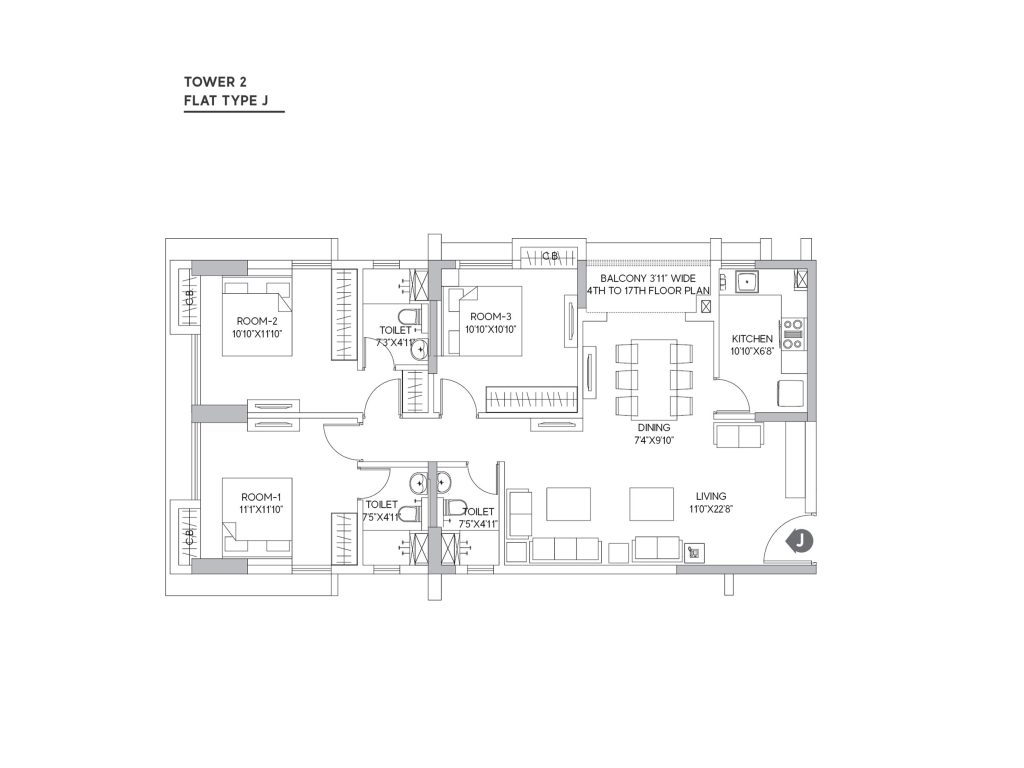 Tower2-Flat-Type-J
