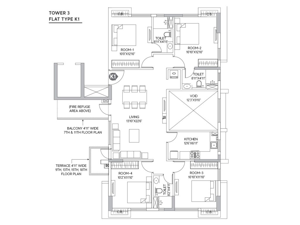 Tower3-Flat-Type-K1