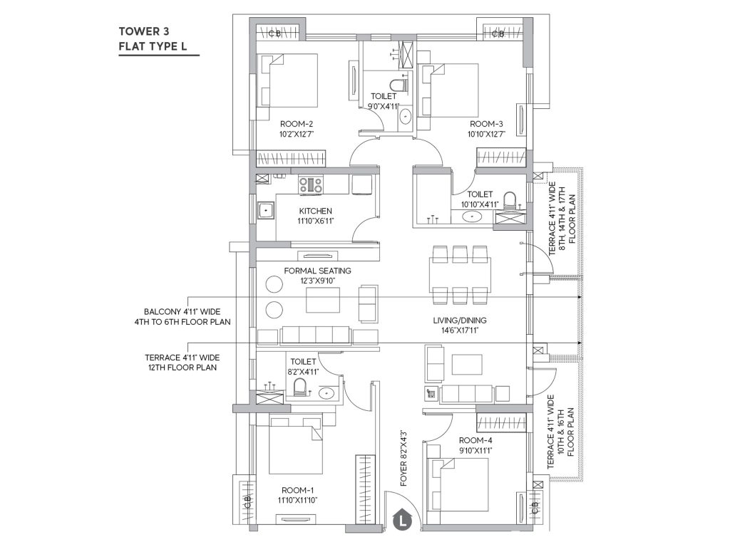 Tower3-Flat-Type-L